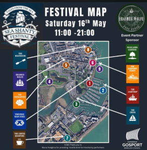 Festival map Gosport Shanty Festival 2026